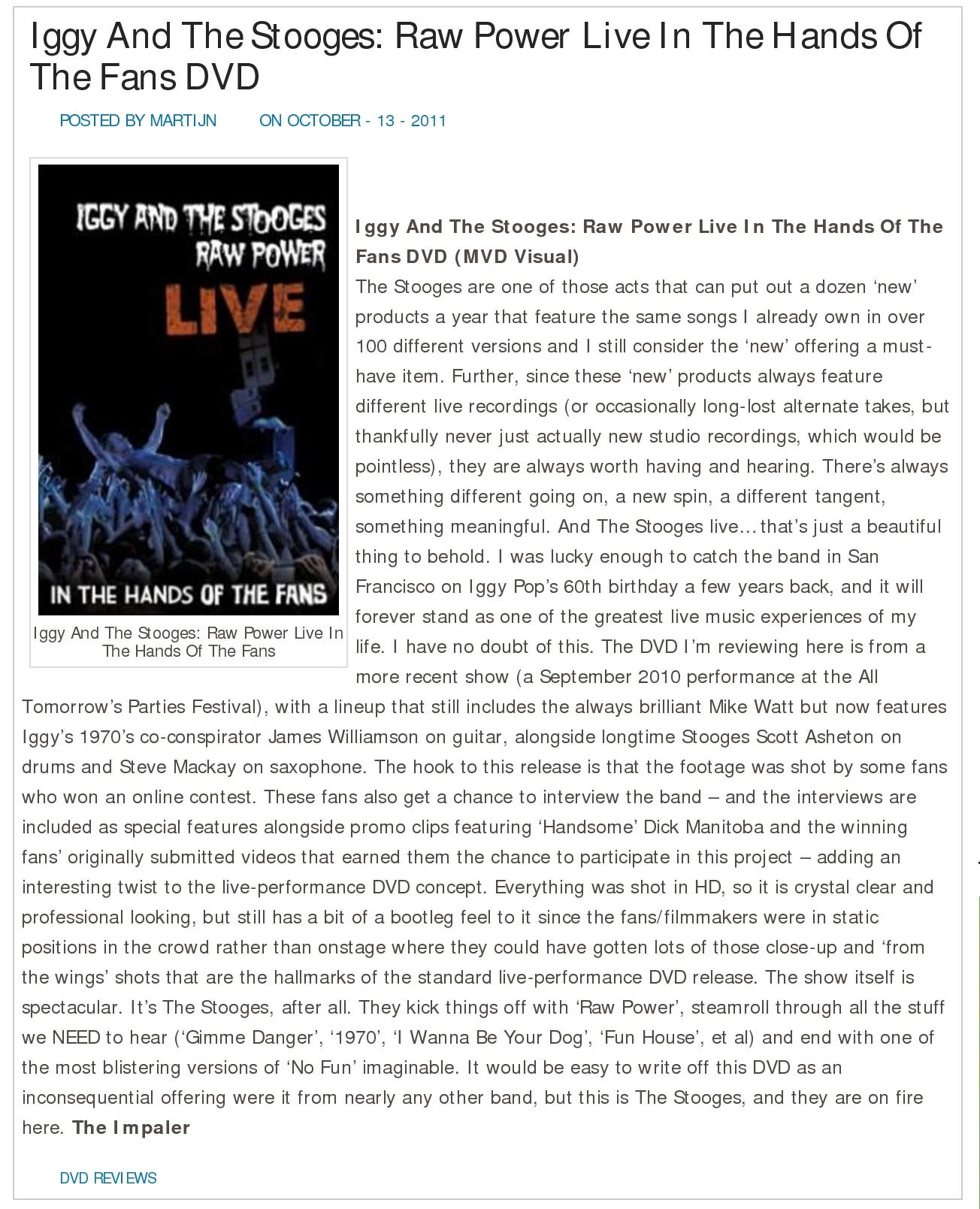 Iggy & The Stooges - Raw Power Live (Blu-Ray)-689